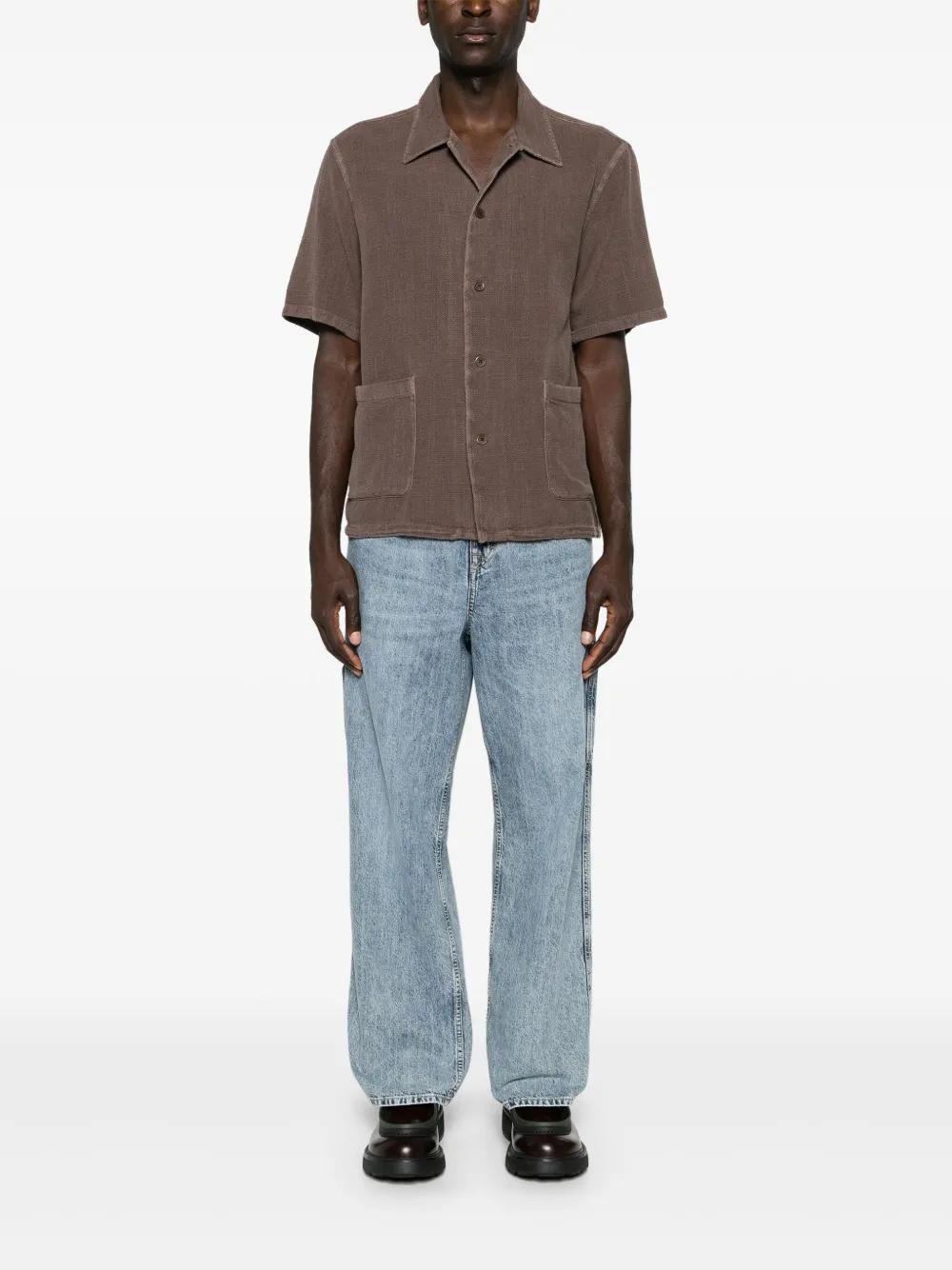 OUR LEGACY Elder Textured Shirt In Brown Product Image