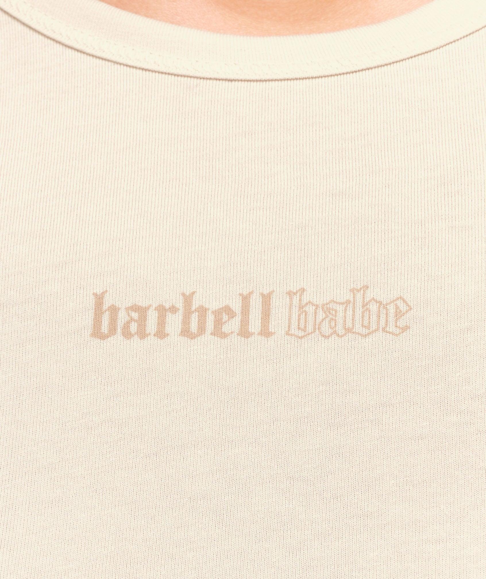 Gymshark Cotton Graphic Midi T-Shirt - Oat White Female Product Image