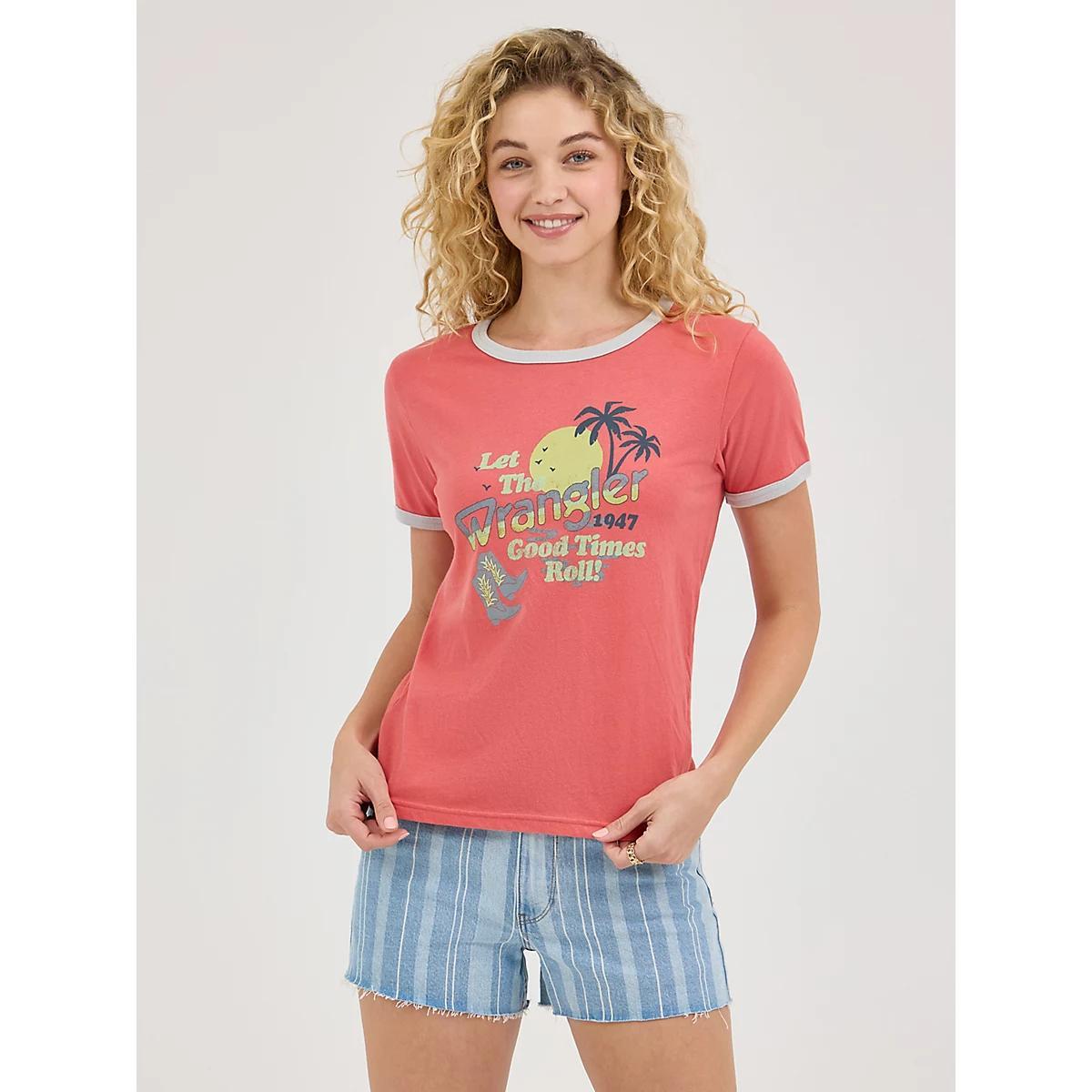 Women's Tranquil Ringer Tee | Women's TOPS | Wrangler® Product Image