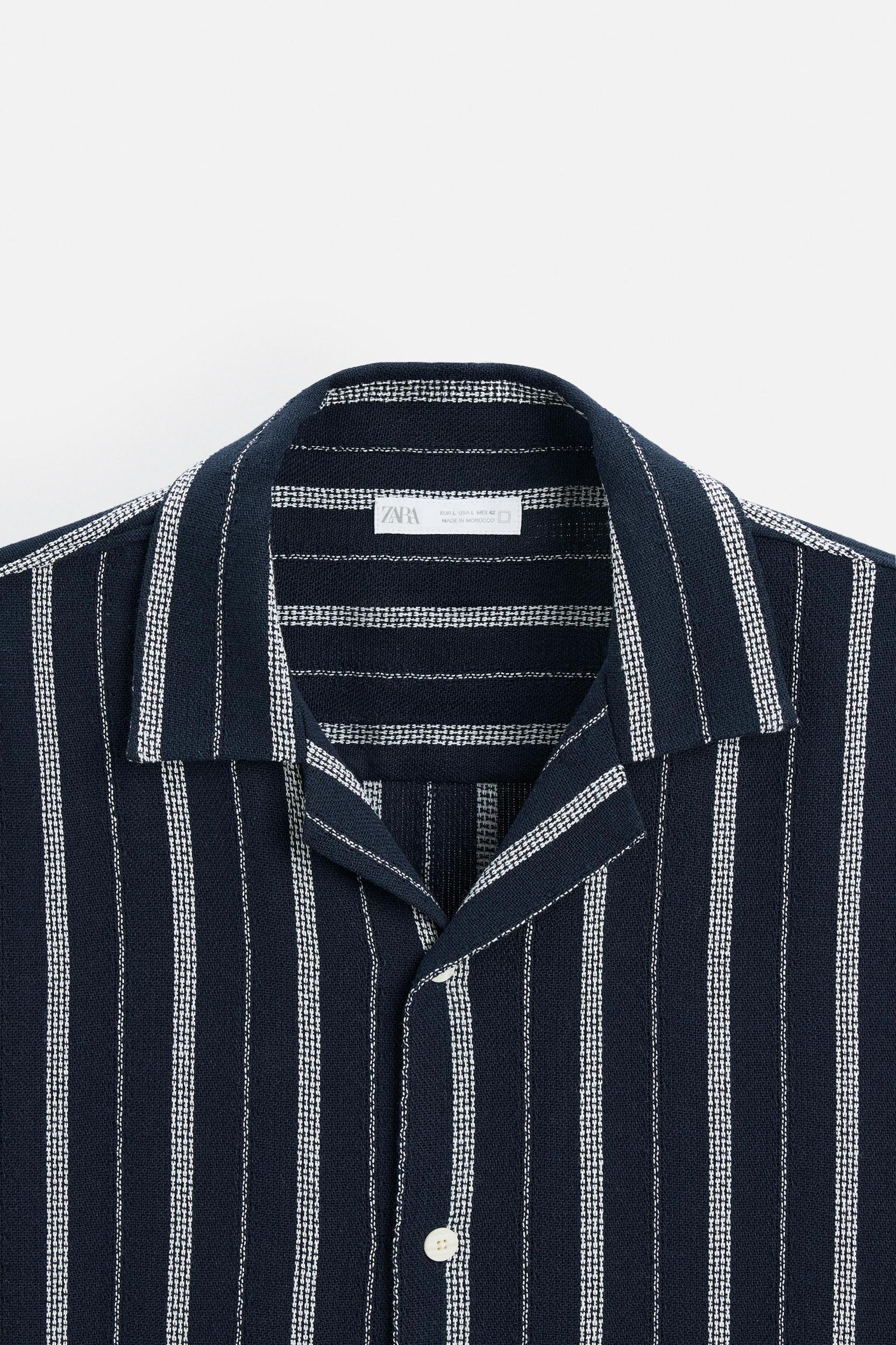 TEXTURED STRIPED SHIRT Product Image