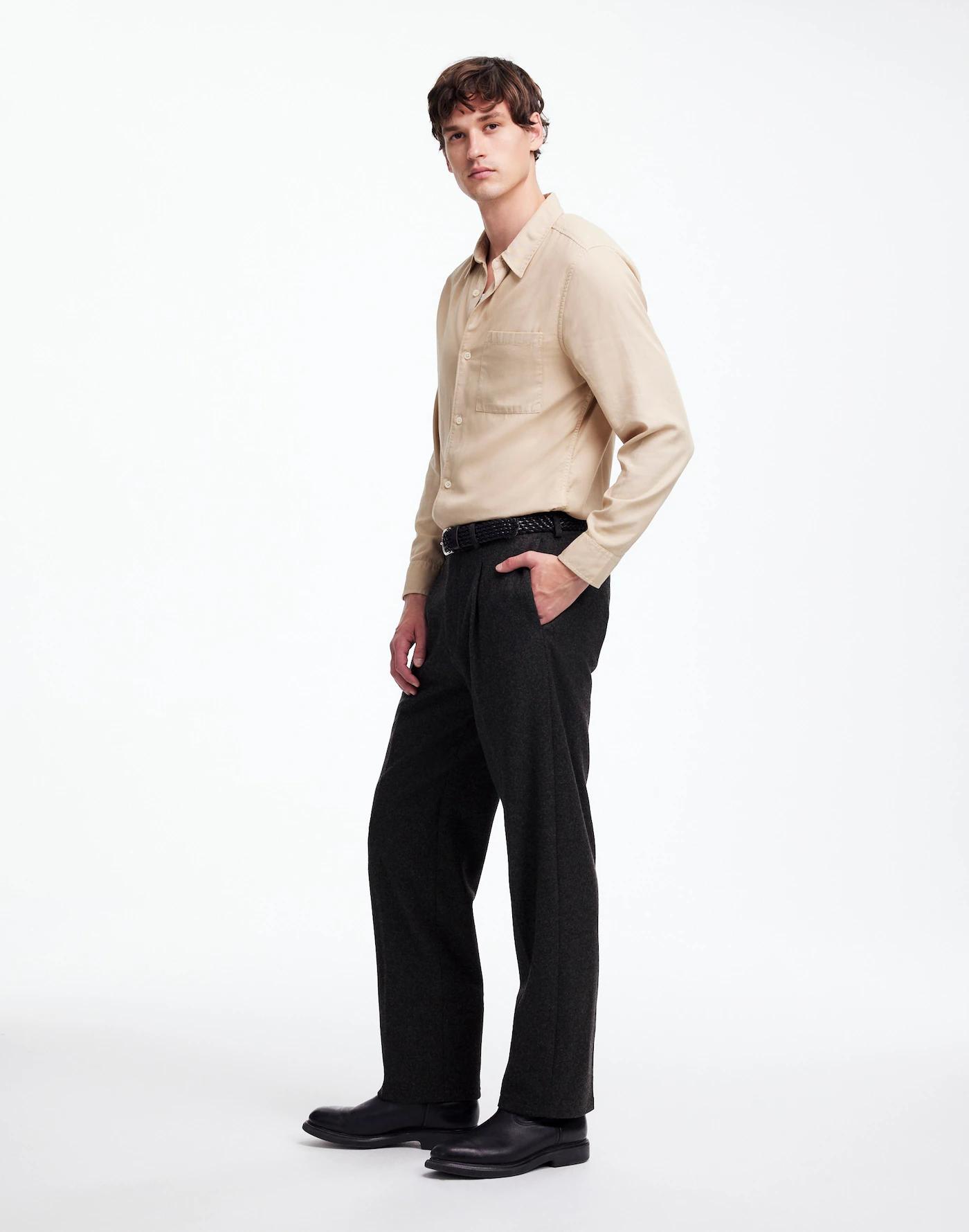 The Roebling Pleated Trouser in Italian Fabric Product Image