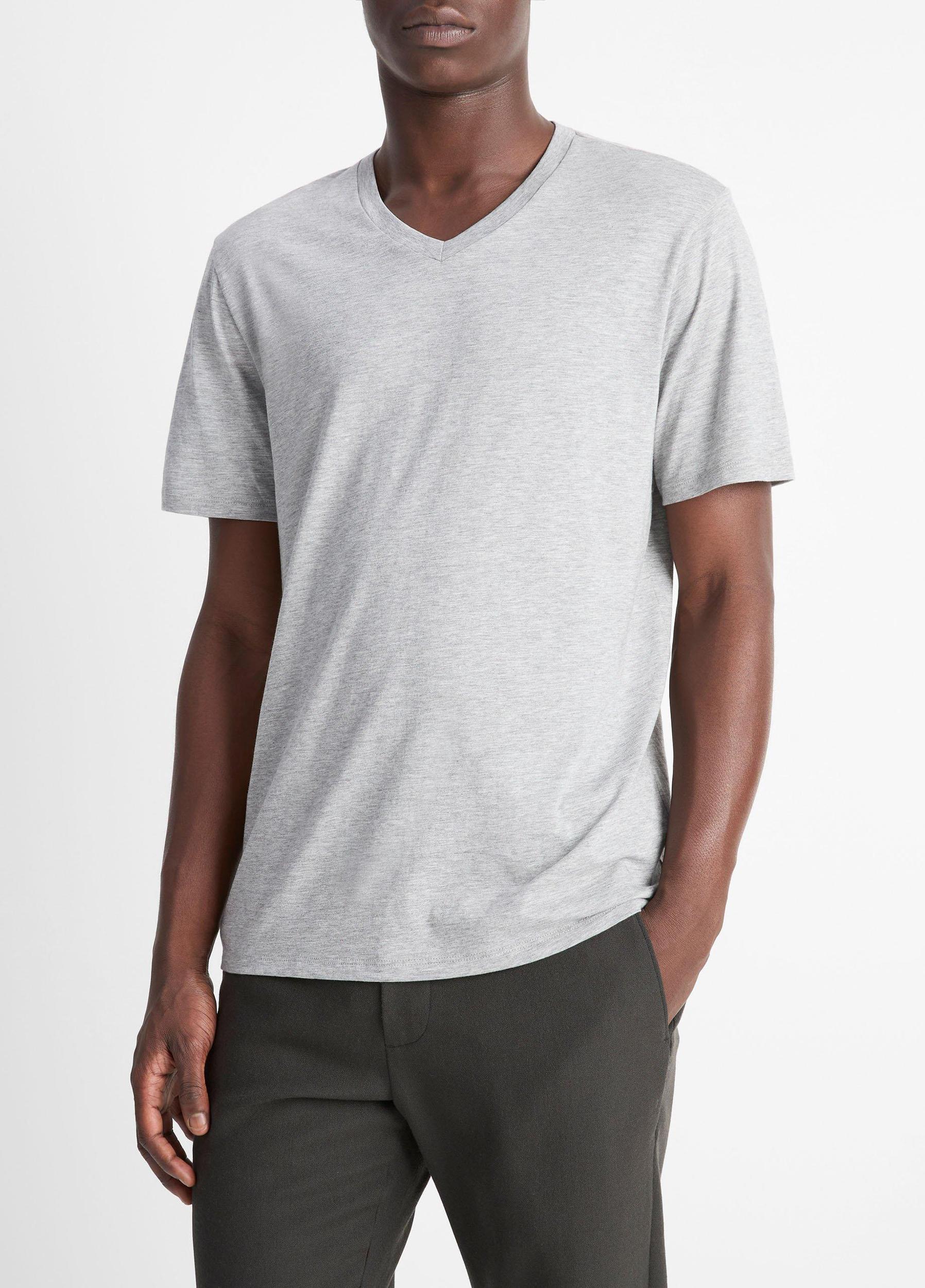 Pima Cotton V-Neck T-Shirt Product Image