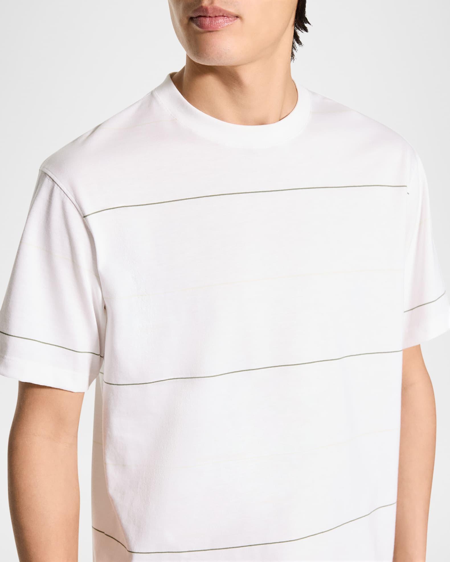 Men's Pima Cotton Wide Stripe Crewneck T-Shirt Product Image
