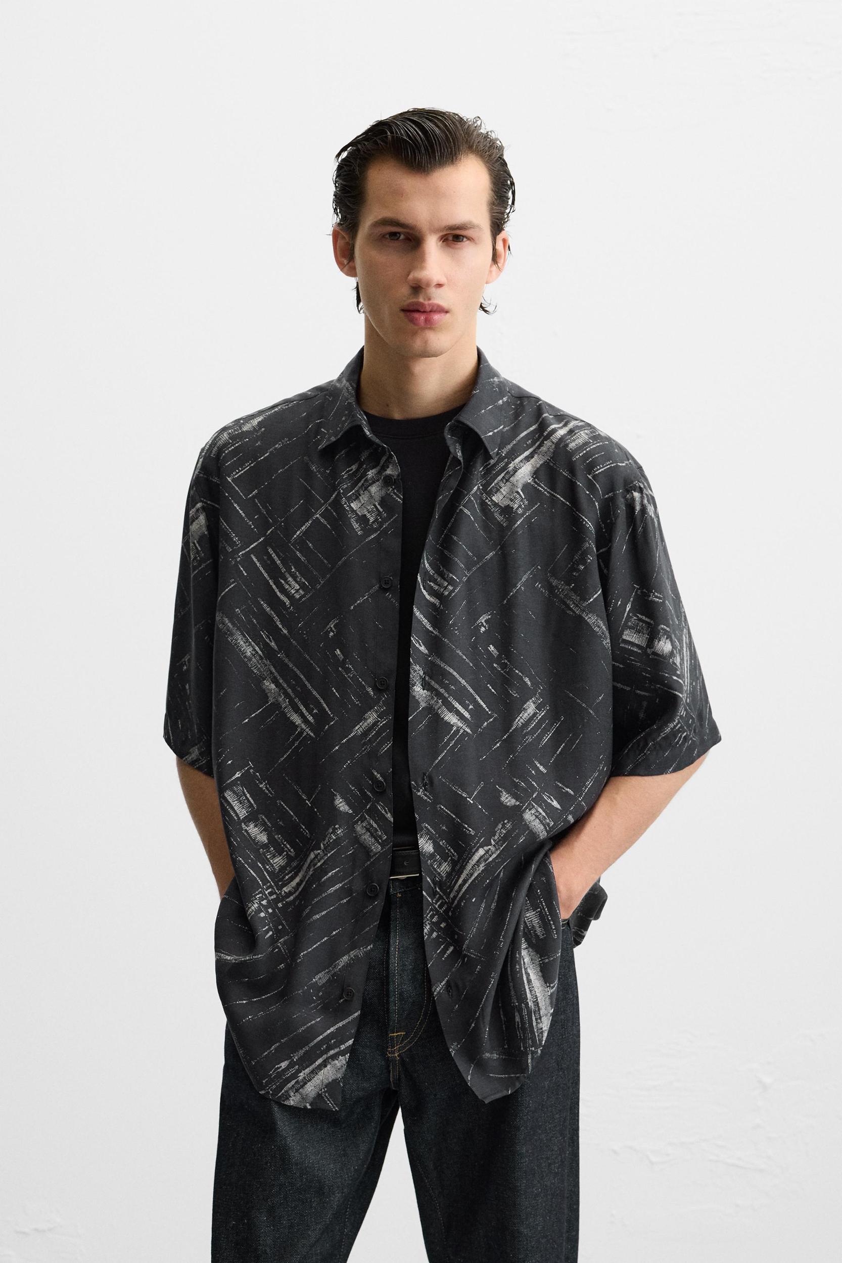 RELAXED FIT SATIN SHIRT Product Image