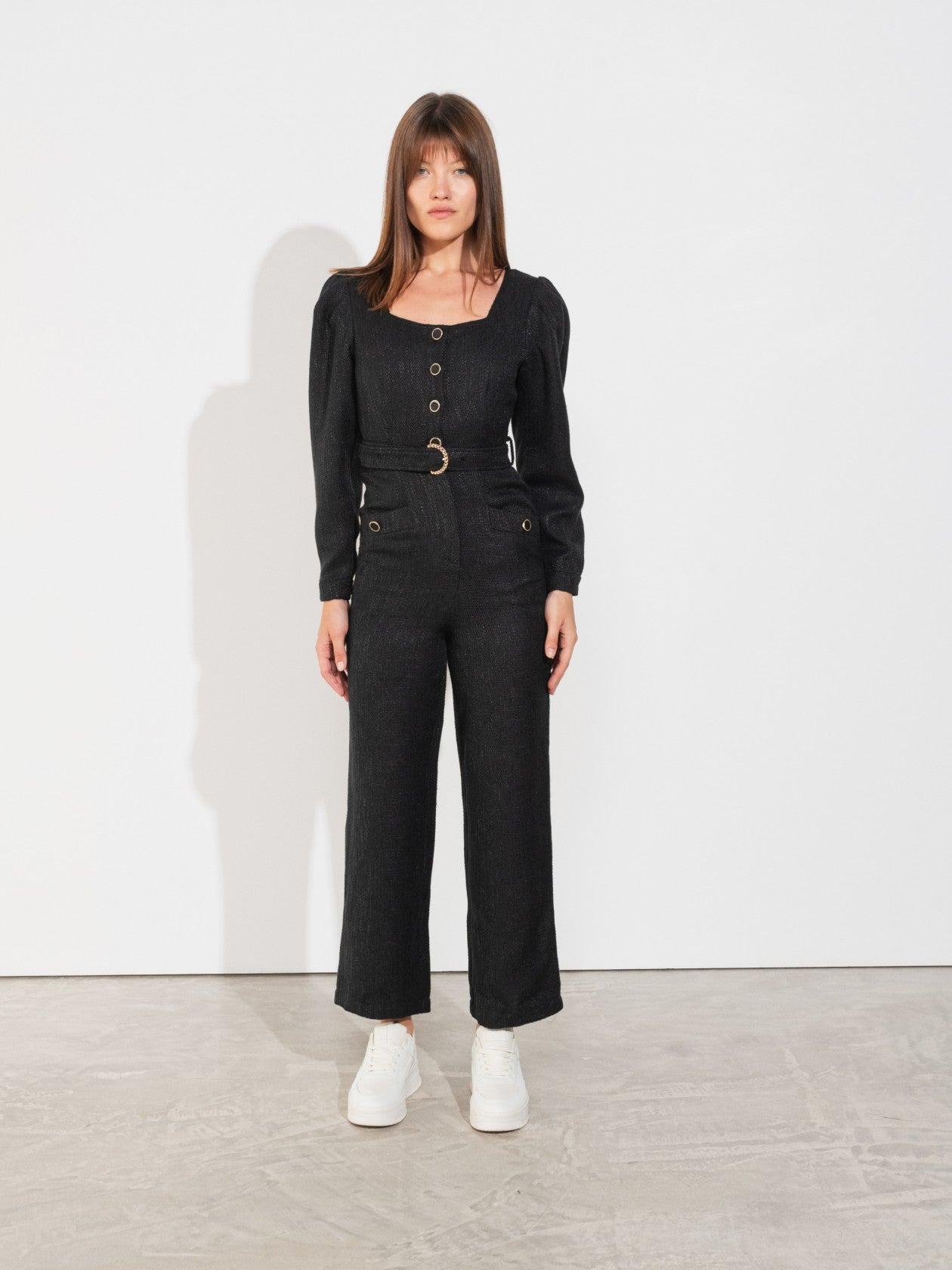 Long Belted Jumpsuit Product Image