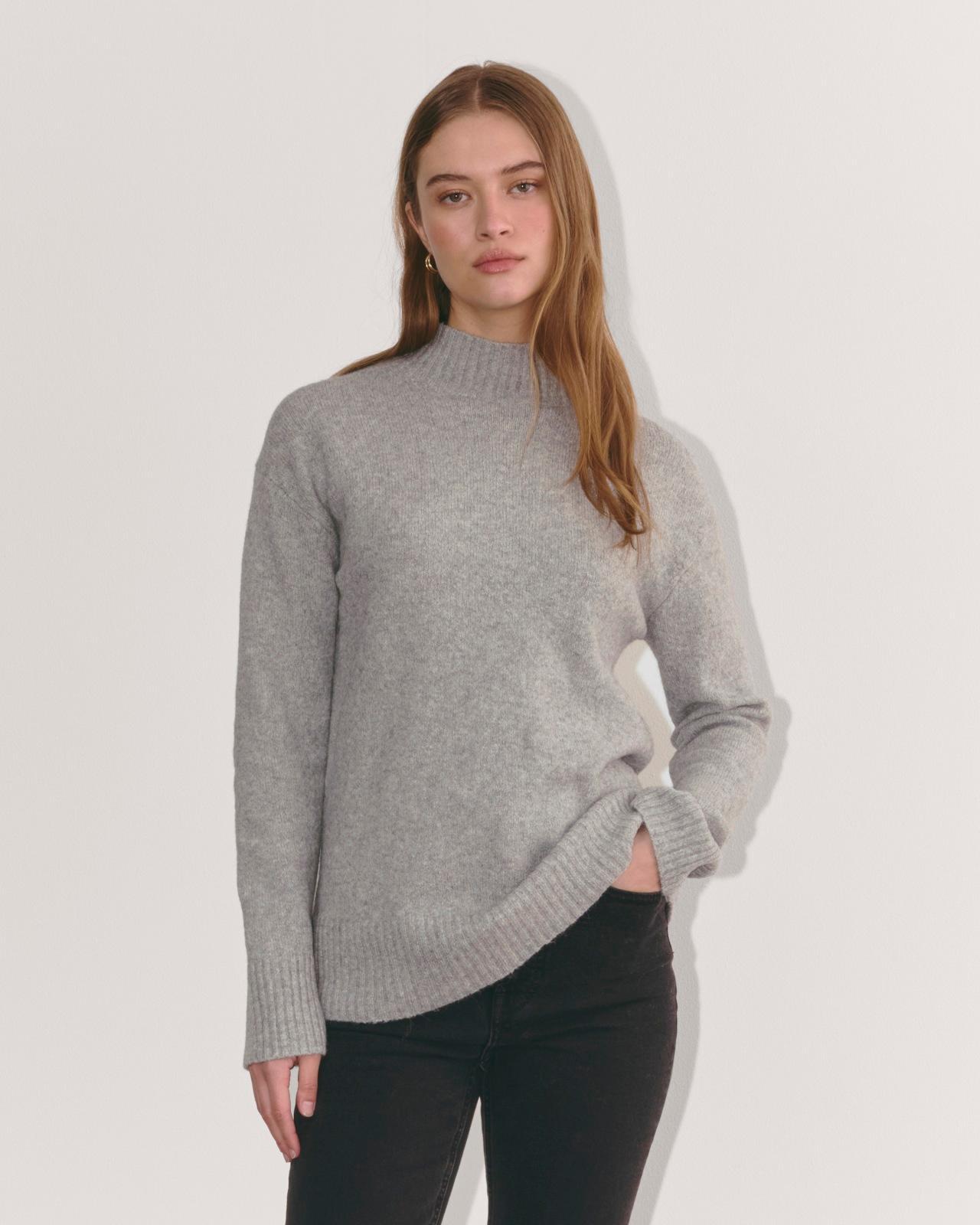 Womens Mockneck Sweater in Plush Cotton by Everlane Product Image