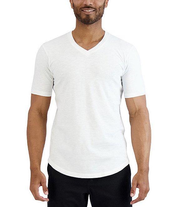 Goodlife Slub Scallop Short-Sleeve V-Neck T-Shirt Product Image