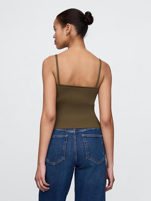 Cropped Rib Sweater Tank Top Product Image