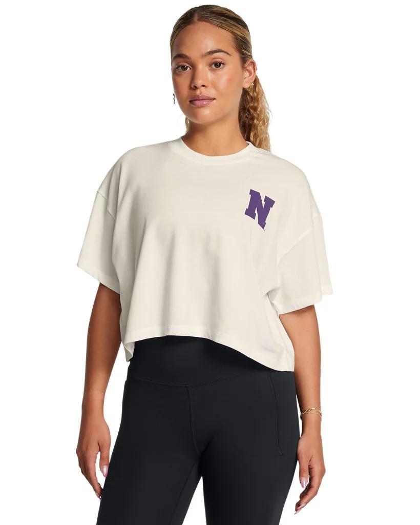 Women's UA Gameday Heavyweight Crop Boxy Collegiate T-Shirt Product Image