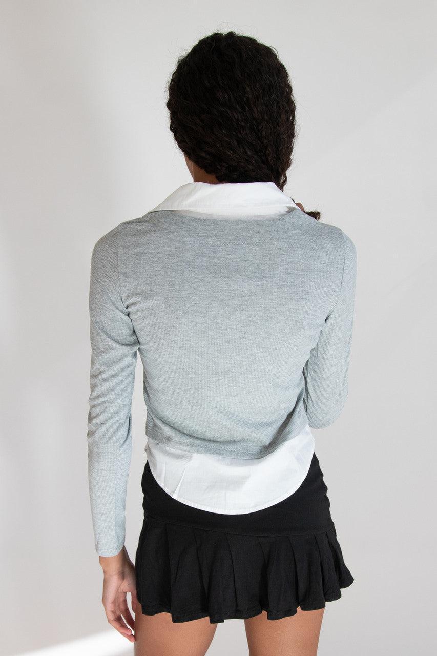 Layered Sweater Blouse Top Product Image