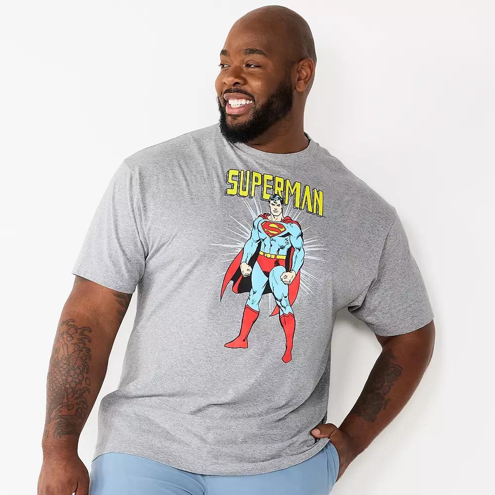 Men's Big & Tall Celebrate Together™ DC Comics Superman Father's Day Graphic Tee, Size: Large Tall, Athletic Grey Product Image