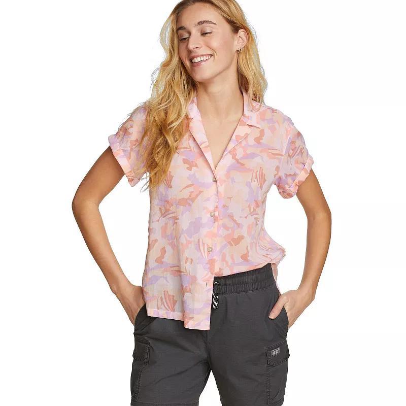 Womens Eddie Bauer Packable Camp Shirt White Product Image