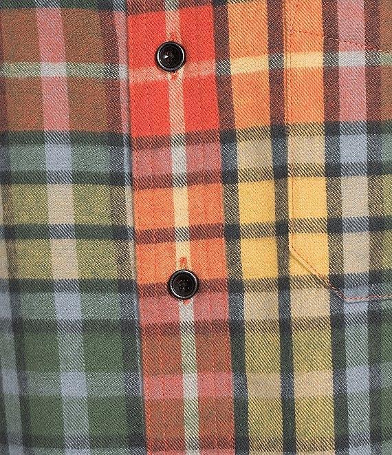 L.L.Bean Multi-Color Scotch Plaid Flannel Long Sleeve Woven Shirt Product Image