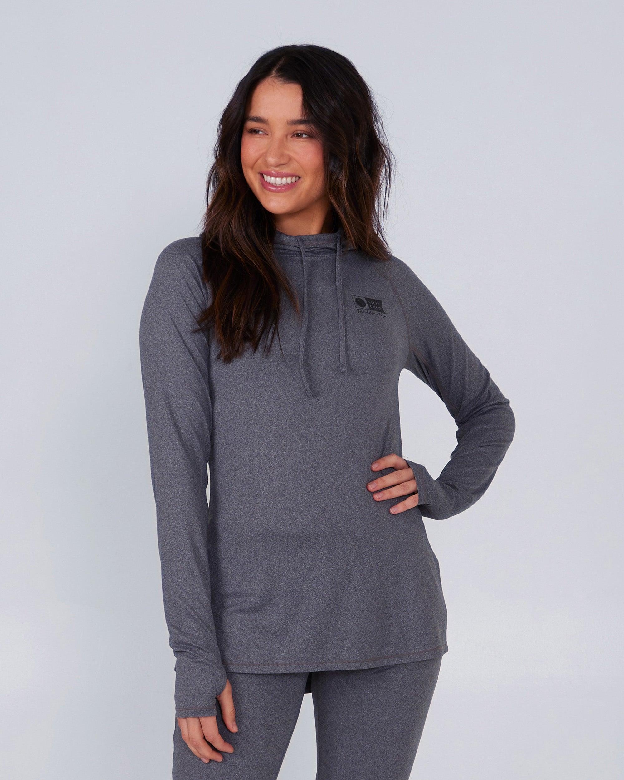 Thrill Seekers Sunshirt Hoodie - Charcoal Female Product Image