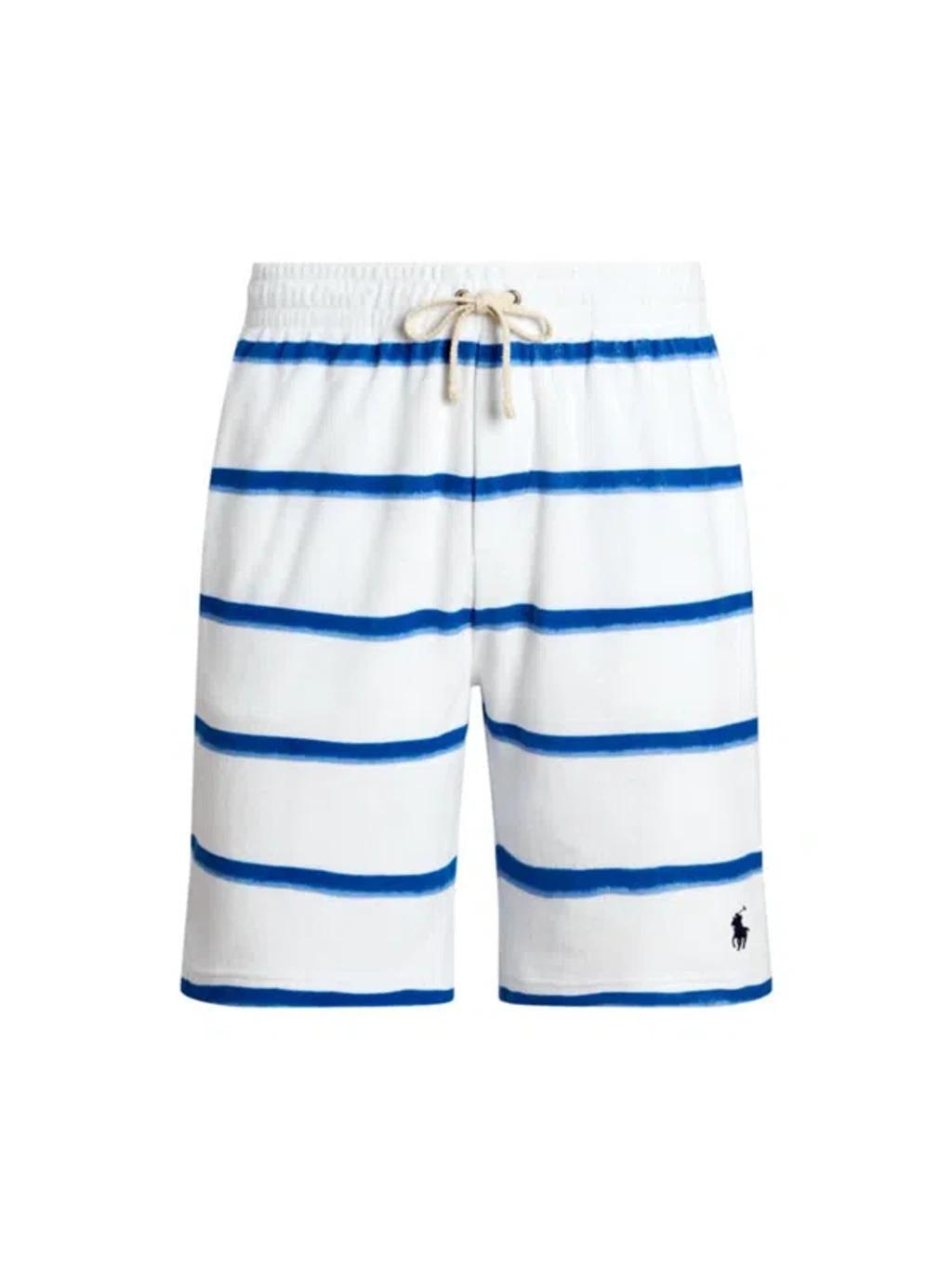 Mens Striped Cotton-Blend Shorts Product Image