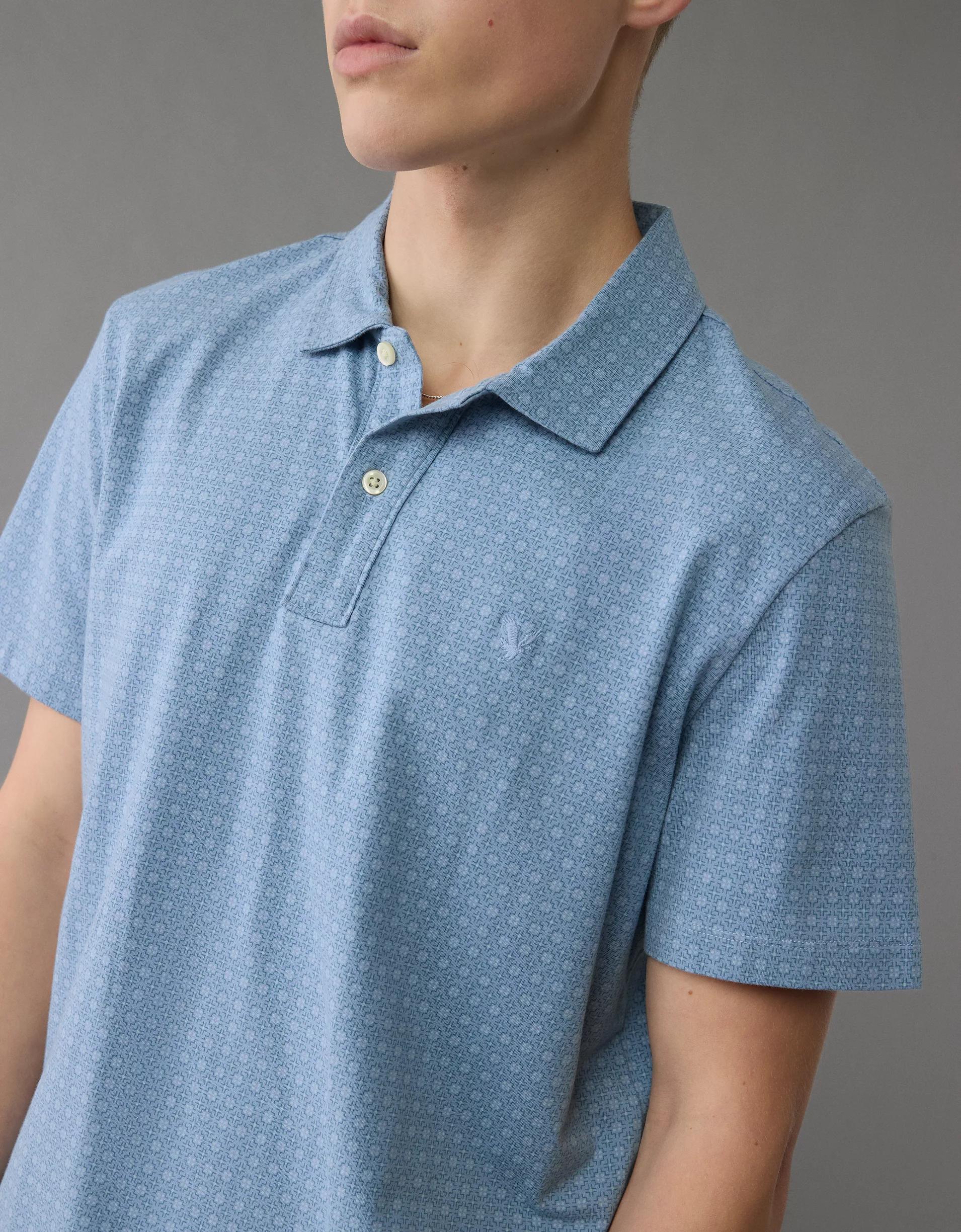 AE 24/7 Club Logo Printed Polo Shirt Product Image