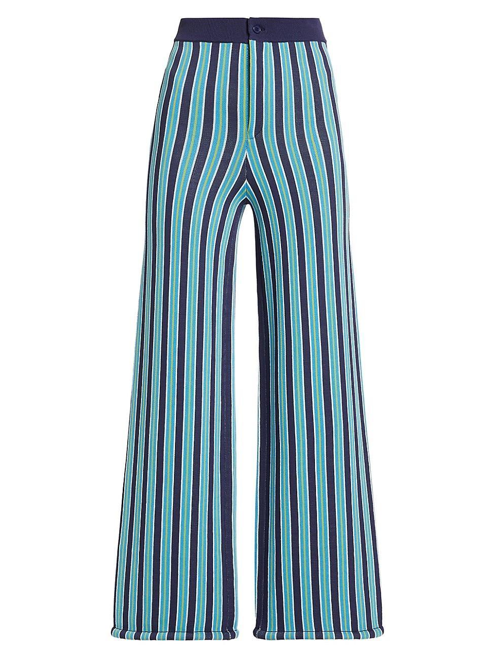 Womens Jabber Striped Wide-Leg Pants Product Image