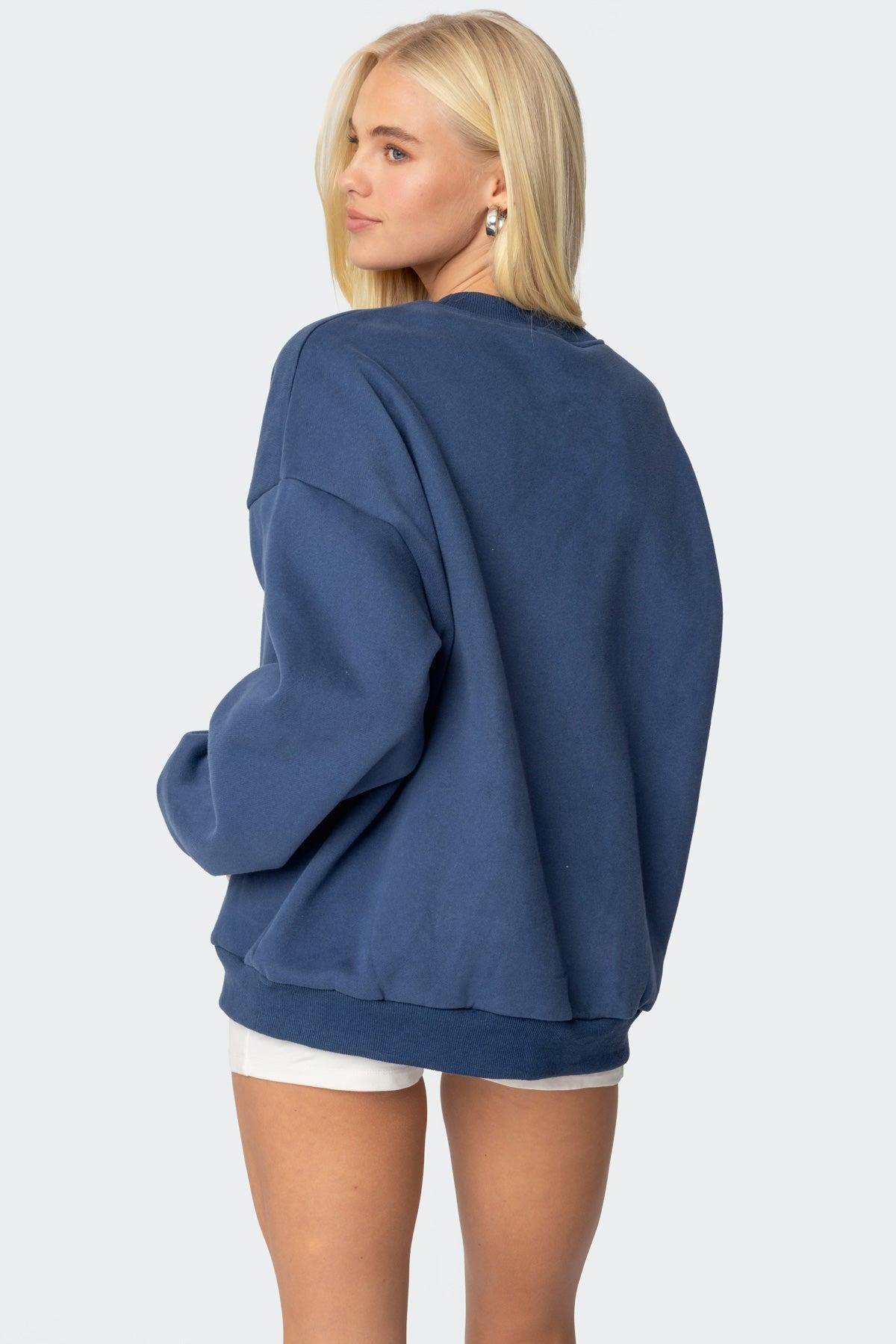 Manchester Embroidered Oversized Sweatshirt Product Image