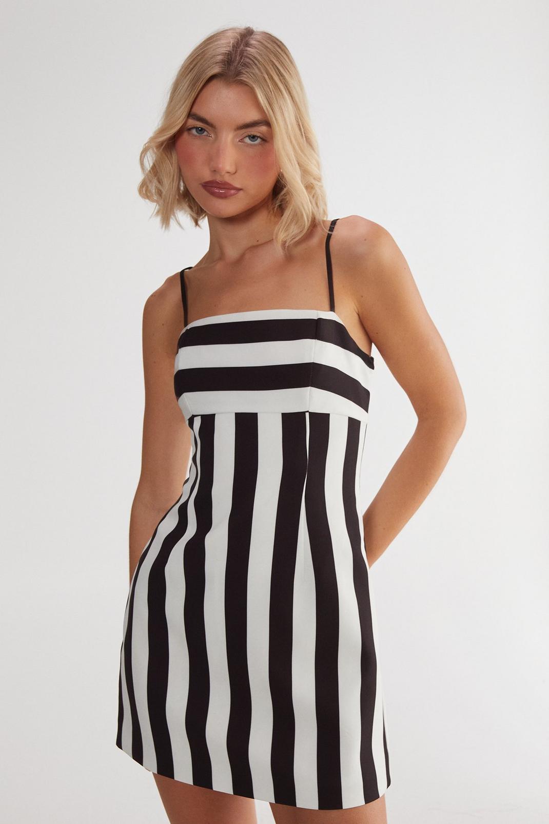 Tailored Stripe Mini Dress Product Image