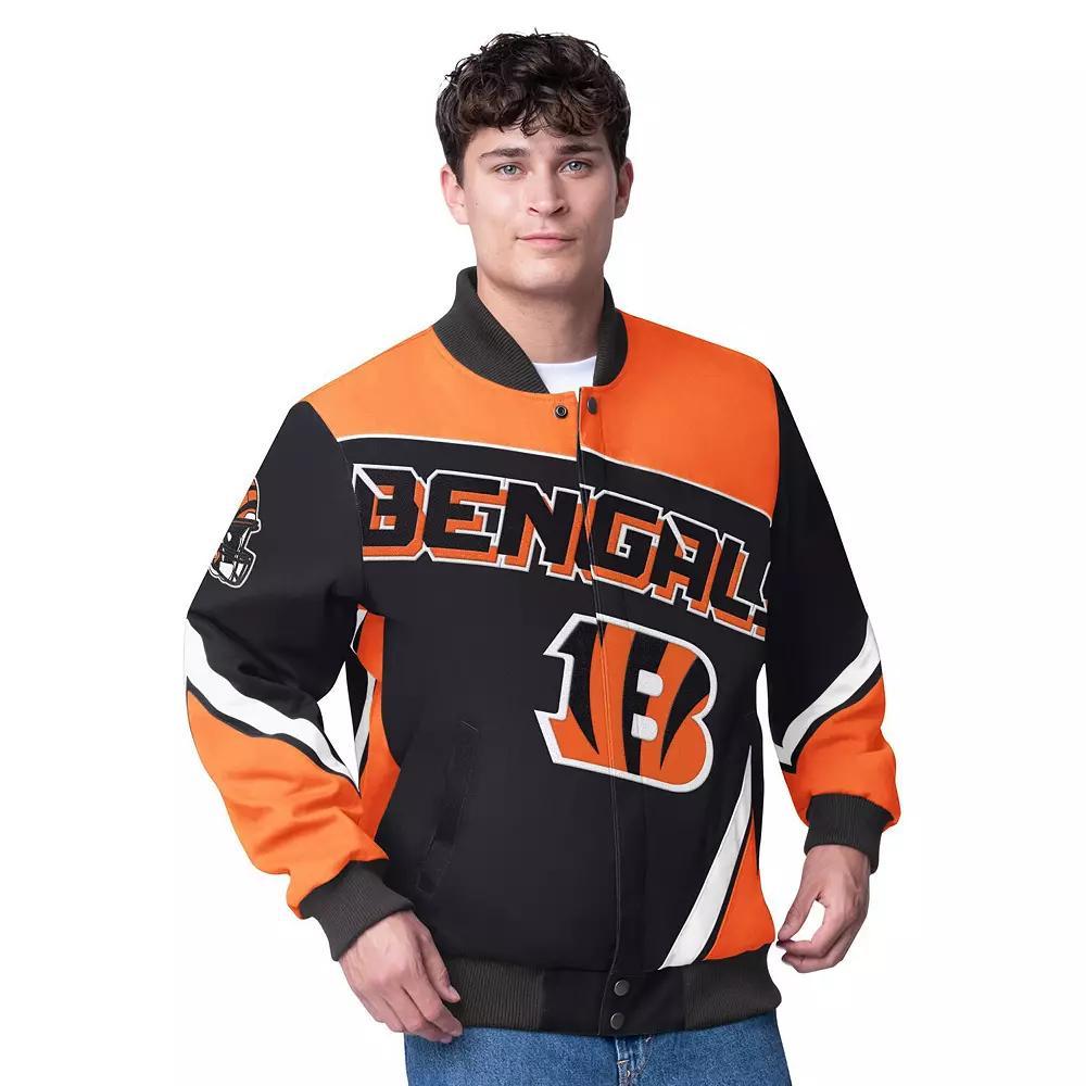 Men's G-III Extreme  Black Cincinnati Bengals Maximum Racing Full-Snap Jacket, Size: Medium Product Image