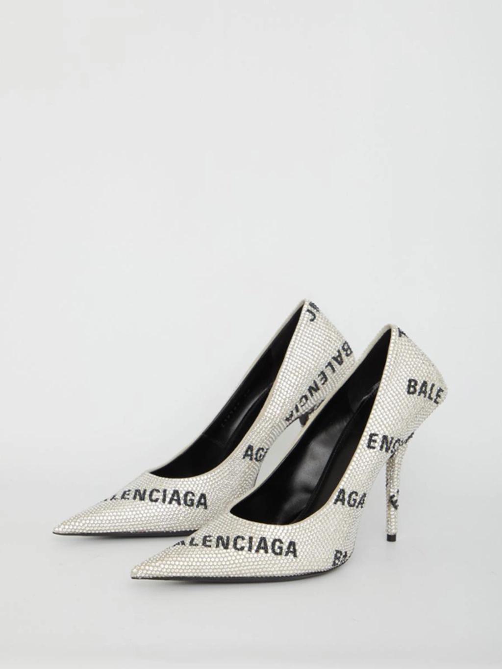 BALENCIAGA Square Knife Embellished Pumps In Black Product Image