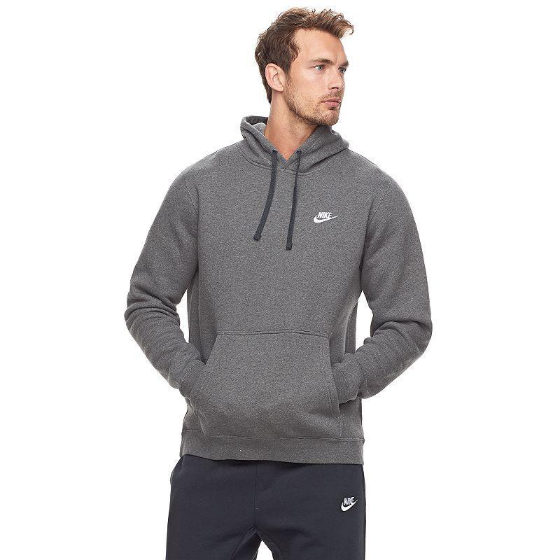 Men's Nike Sportswear Club Fleece Pullover Hoodie, Size: Medium, Grey Heather Product Image