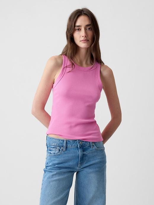 Modern Rib Halter Tank Top Product Image