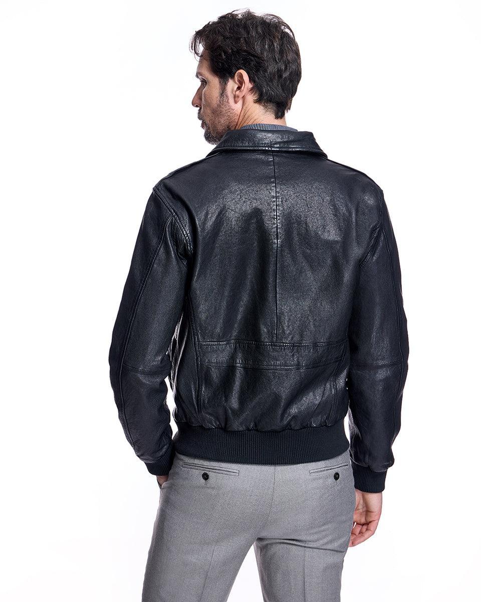 Men's Leather Bomber Product Image