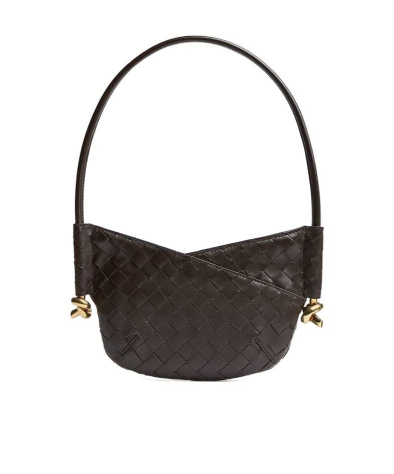 BOTTEGA VENETA Mini Hobo Solstice Shoulder Bag In Black Product Image