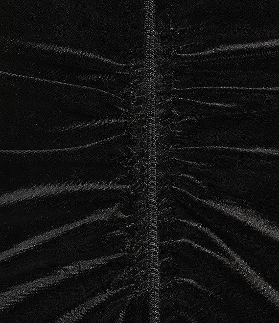 Pear Culture Velvet Embellished U-Notch Neck Dress Product Image