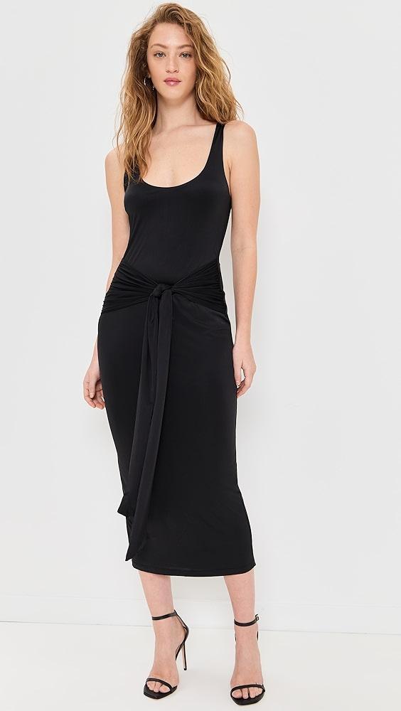 Good American Slinky Jersey Ruched Midi Dress | Shopbop Product Image