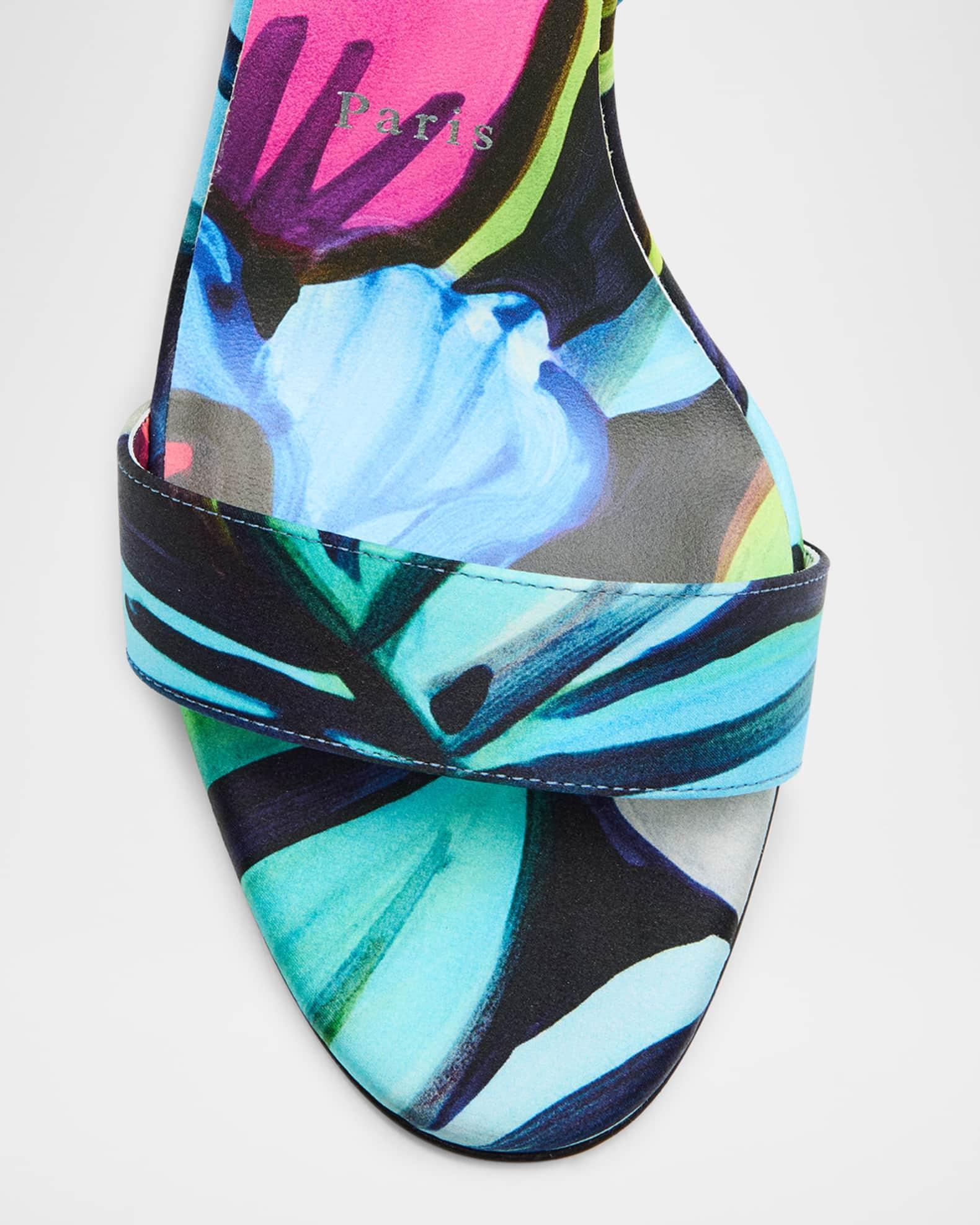 Miss Z Du Desert Satin Red Sole Sandals  Product Image