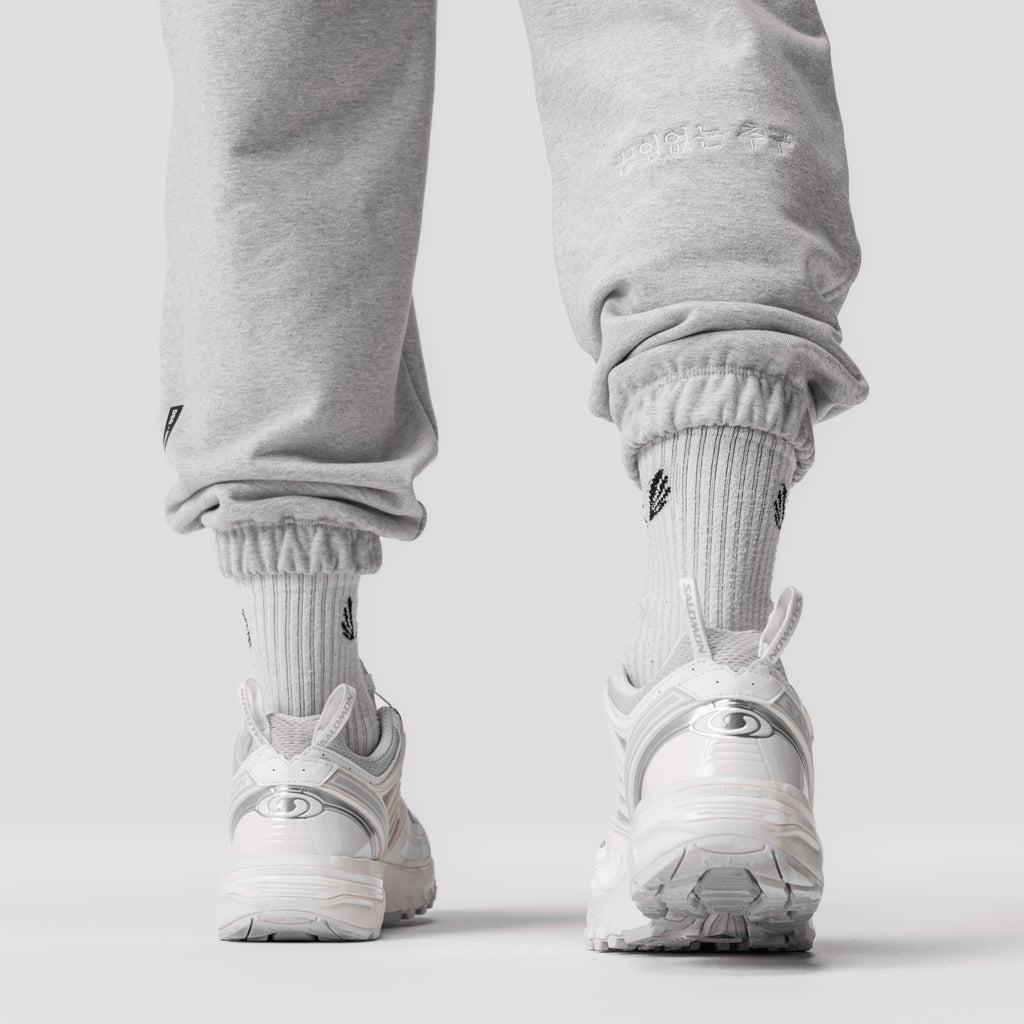 0655. Tech-Terry™ Oversized Sweats - Heather Grey "Patch" Product Image