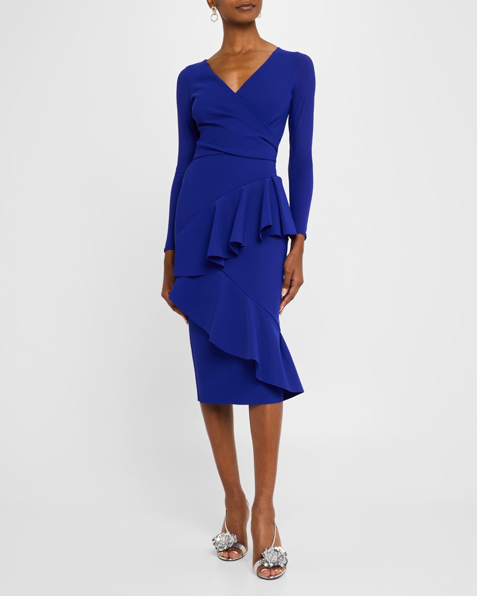 Bodycon Ruffle Midi Dress Product Image