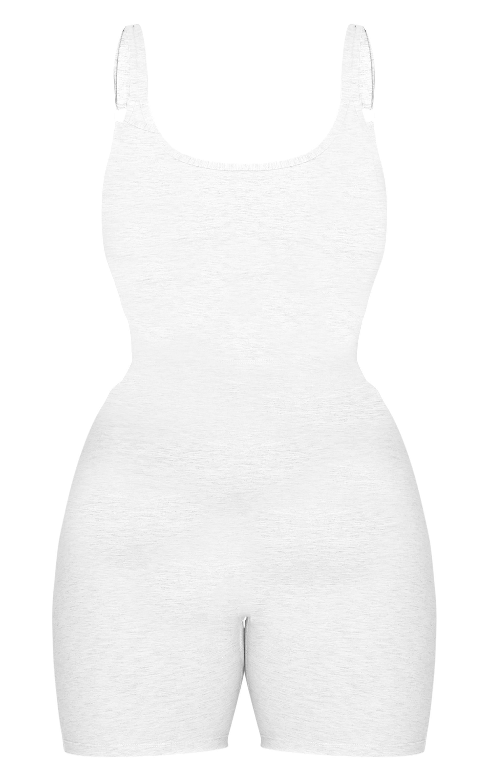 Ash Grey Sculpt Low Back Strappy Unitard Product Image