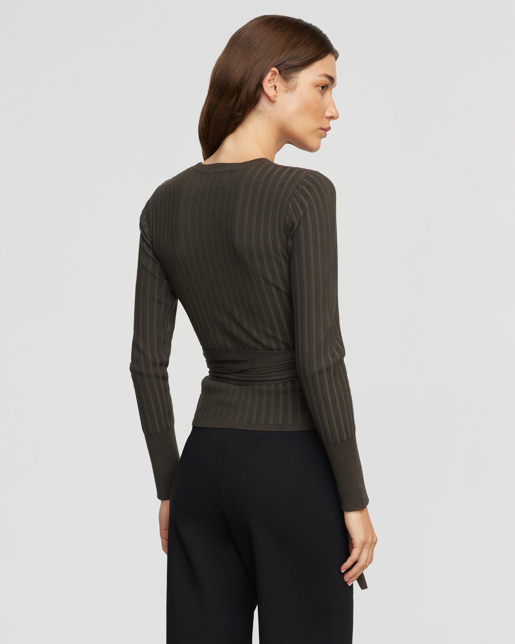 Deniza Tie-Front Ribbed Sweater Product Image