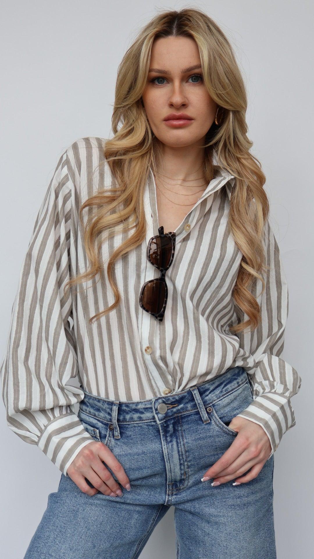 Classic Stripe Button Down Product Image