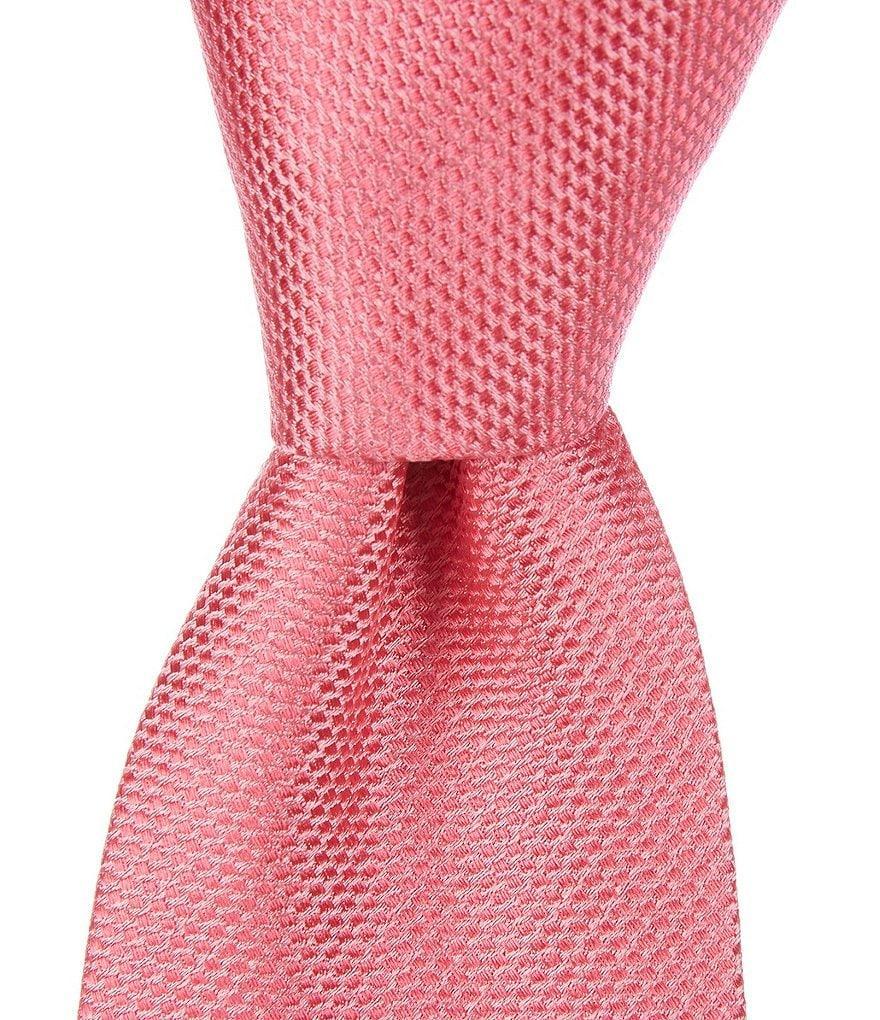 Roundtree & Yorke Solid Textured 3 1/8#double; Woven Silk Tie Product Image