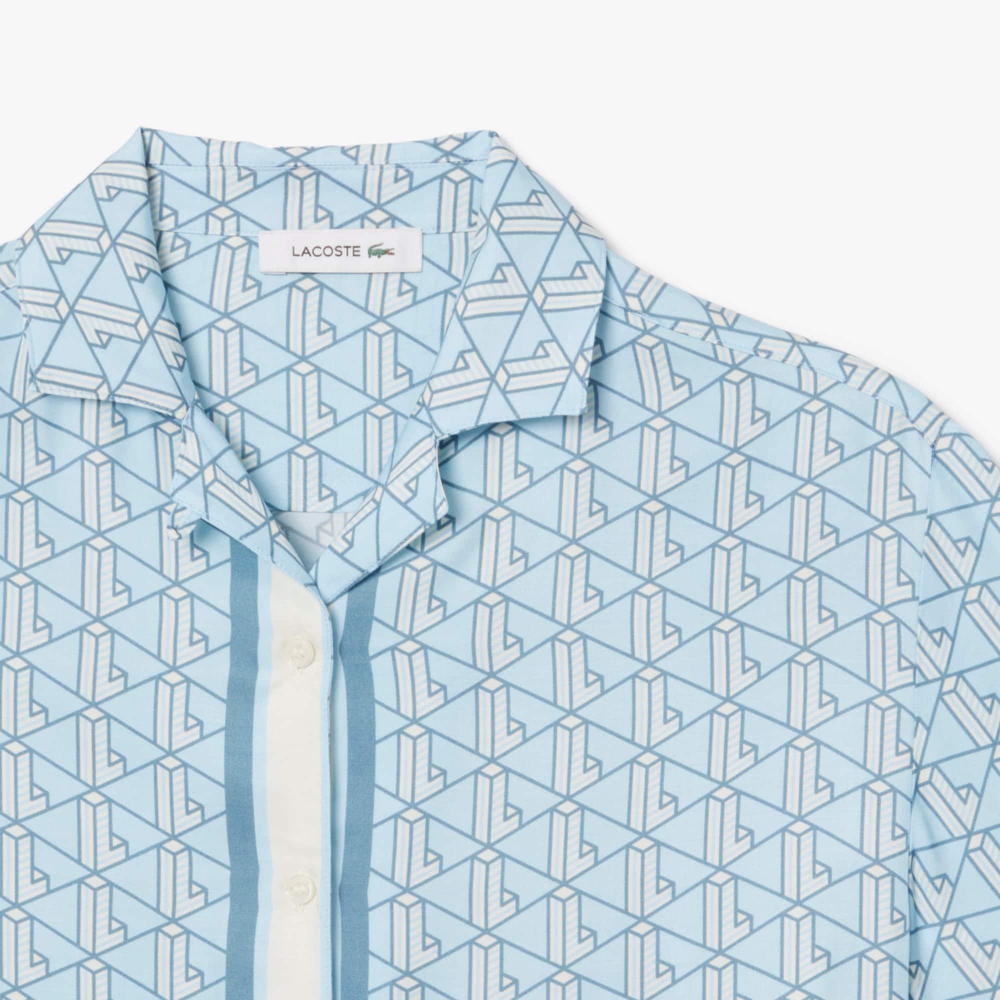 Oversized Monogram Print Shirt Product Image