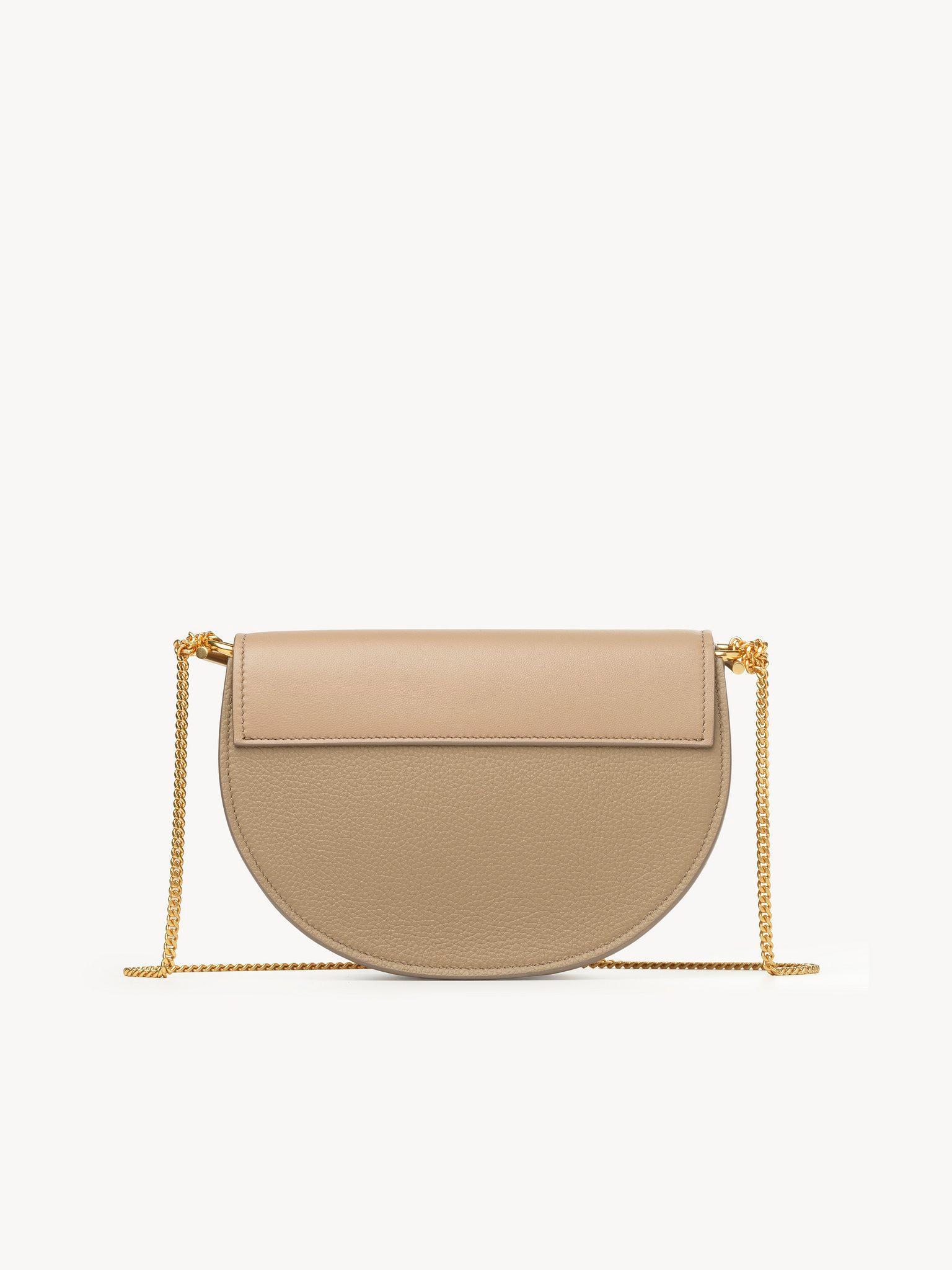 Marcie chain flap bag in grained leather Product Image