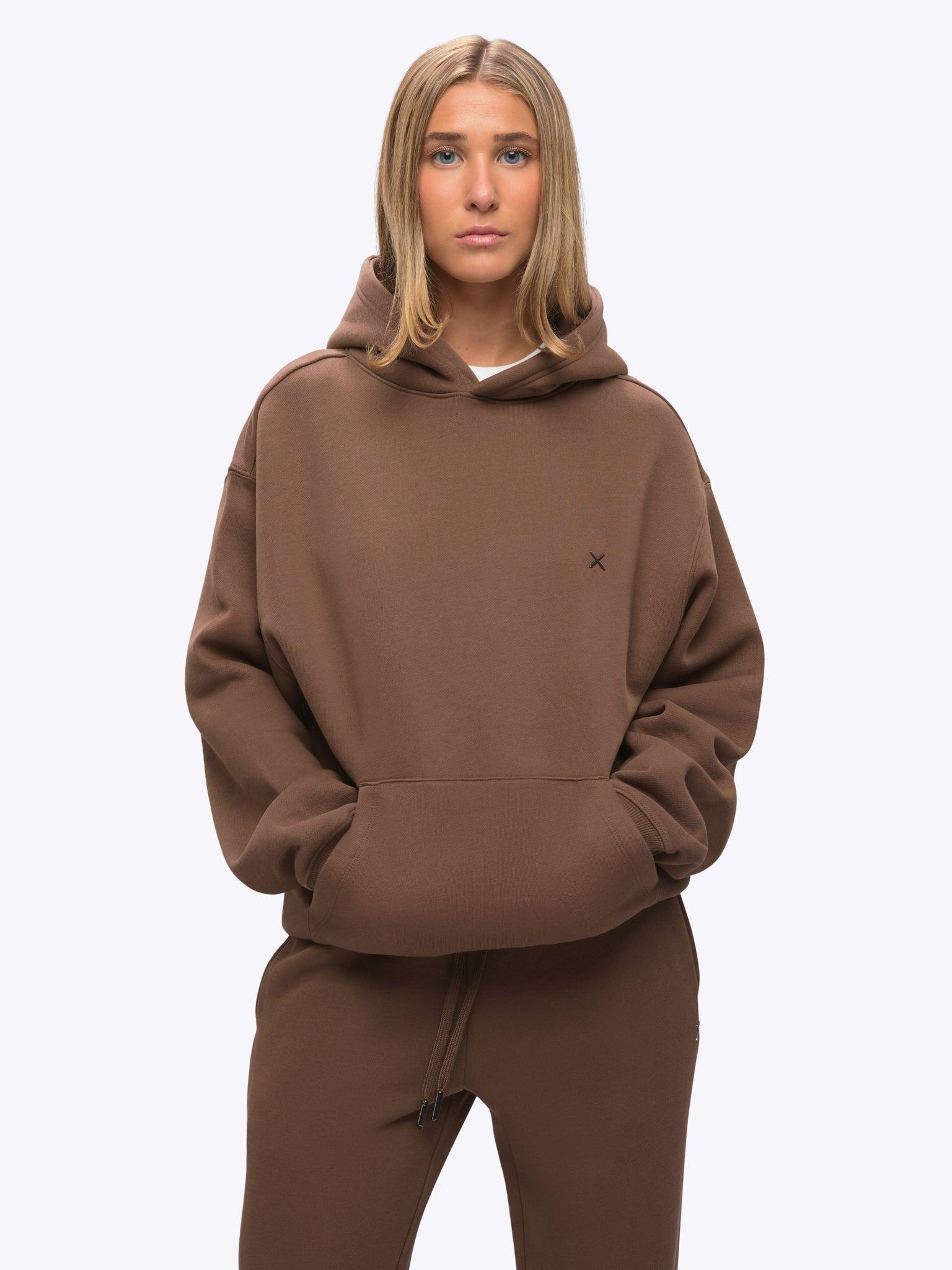 Divine Fleece Hoodie | Mocha Relaxed-fit Product Image