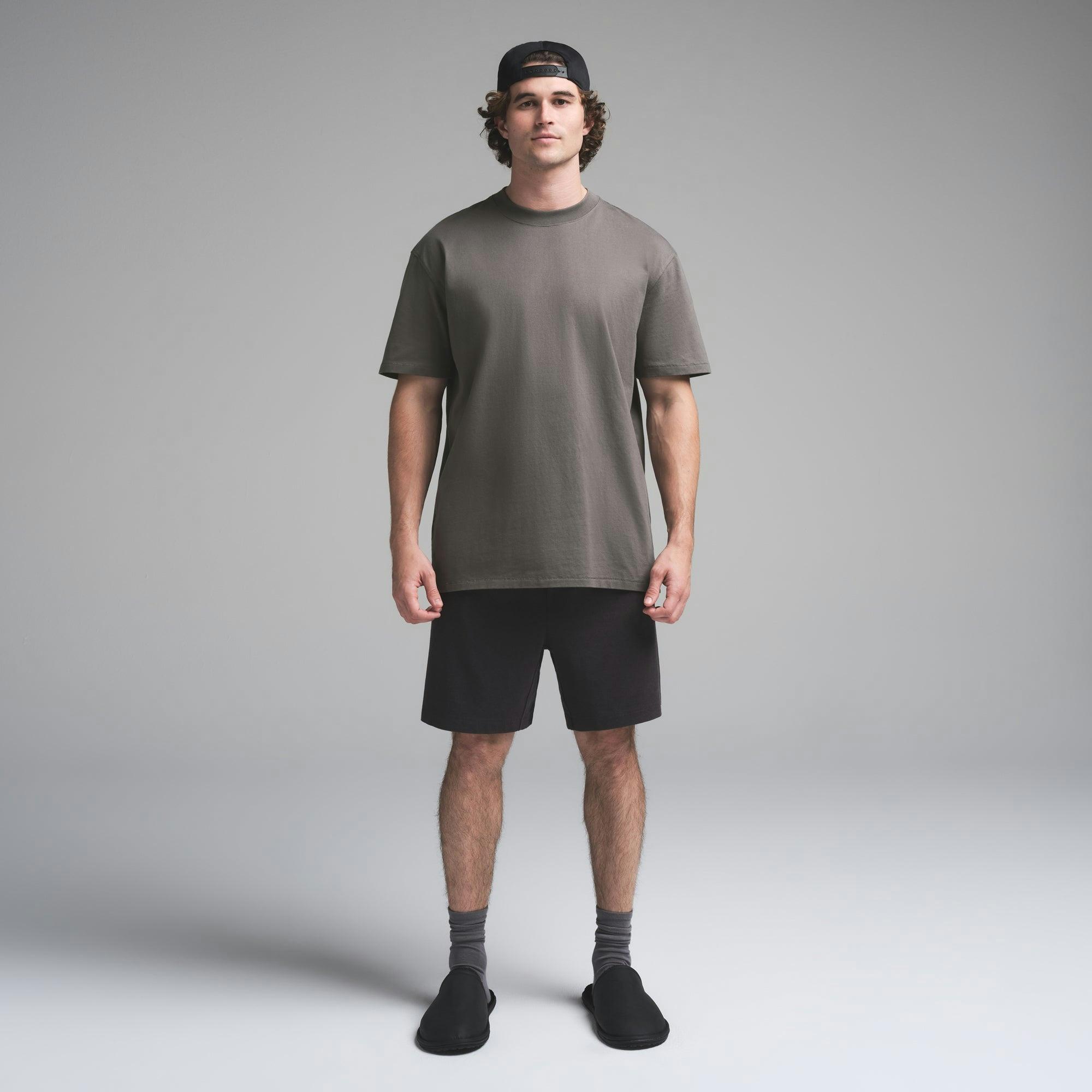 HEAVYWEIGHT COTTON MENS RELAXED T-SHIRT | GUNMETAL Product Image