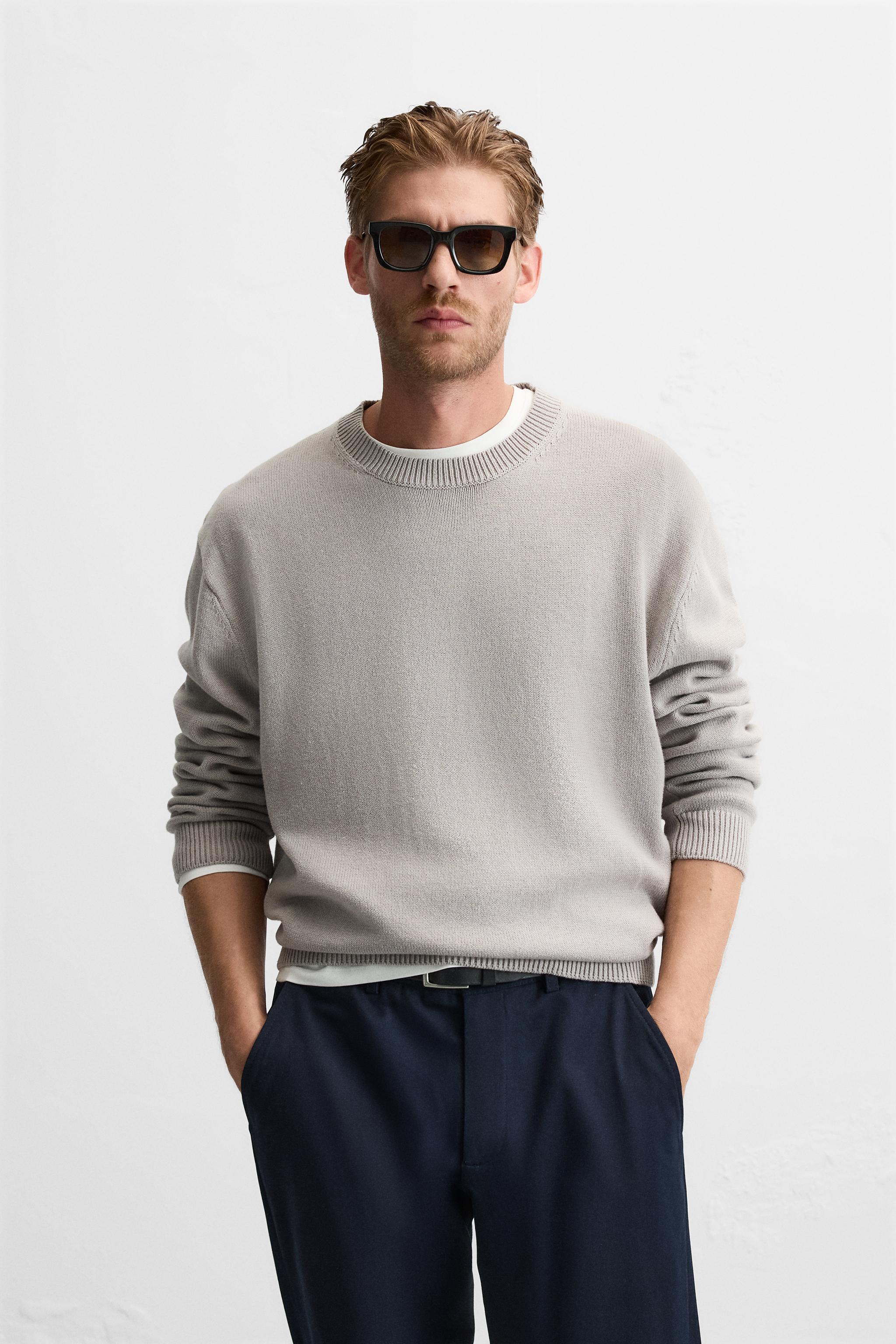 TEXTURED COTTON SWEATER Product Image