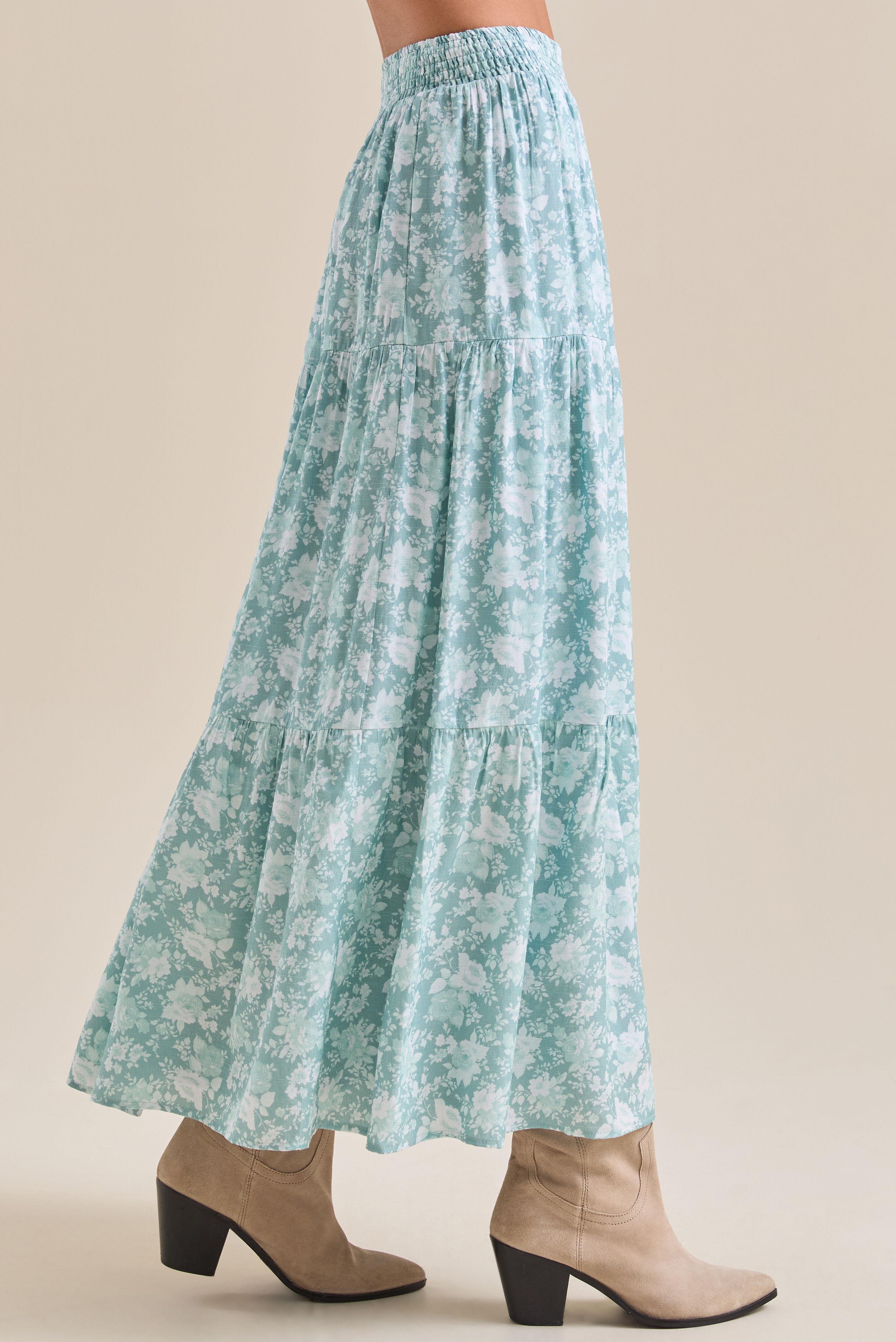 Calsi Floral Midi Skirt Product Image