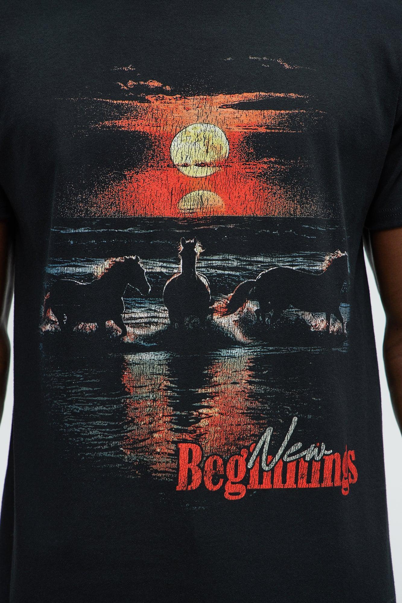 New Beginnings Are Ahead Short Sleeve Tee - Black Product Image