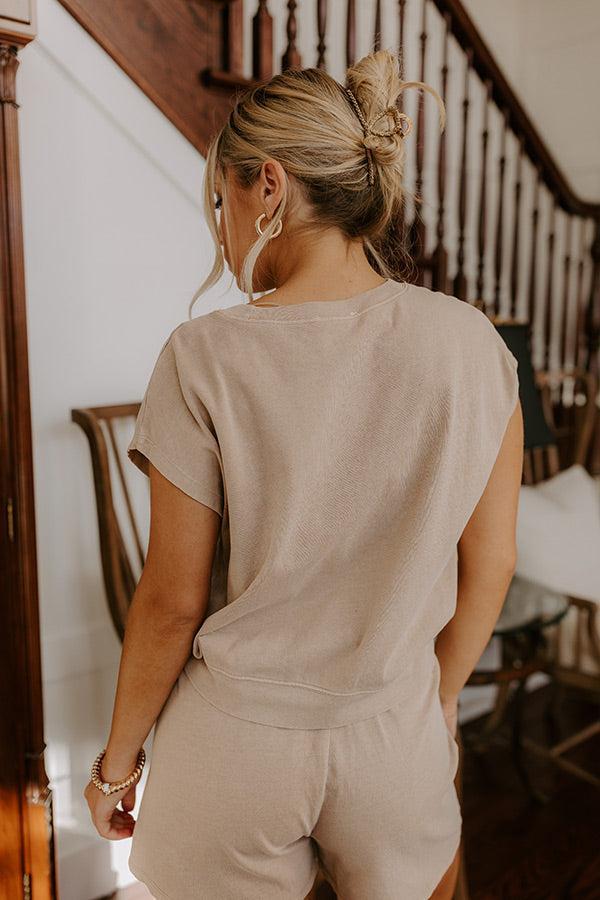 Casual Convo Vintage Wash Tee in Iced Latte Product Image