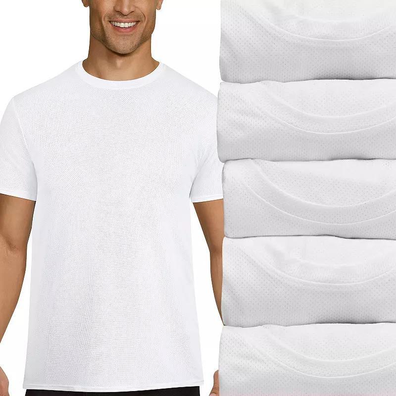 Mens Hanes Ultimate 4 pack + 1 Bonus X-Temp Mesh Crewneck Tee Product Image