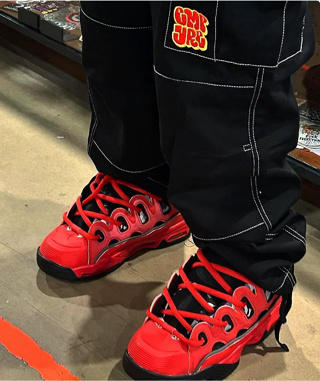 Osiris D3 2001 Red, Grey & Black Skate Shoes Product Image