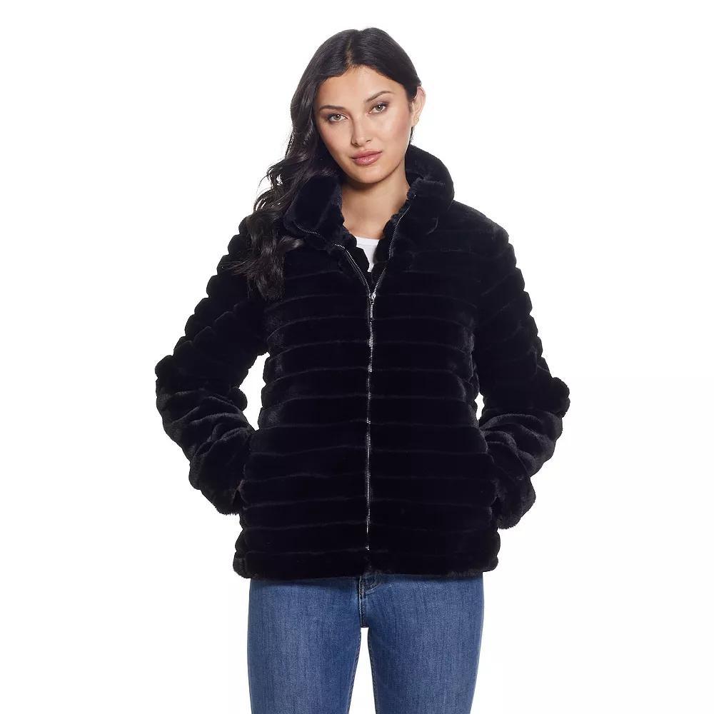 Women's Weathercast Grooved Faux Fur Jacket,  Product Image