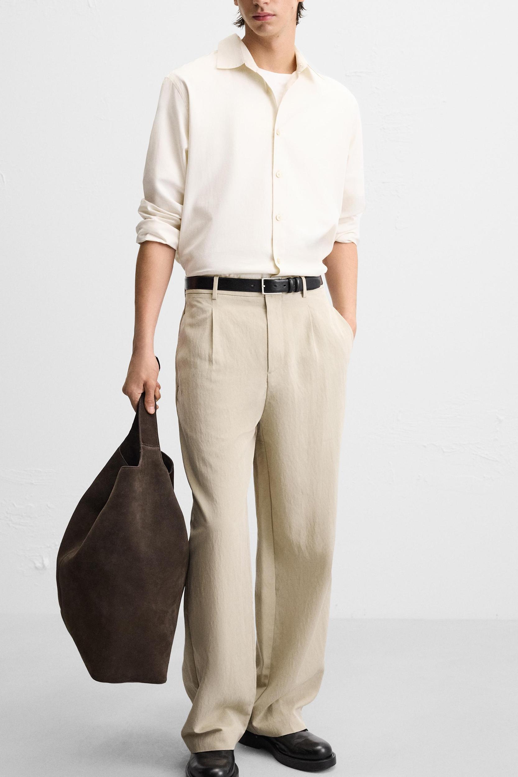 PLEATED WIDE FIT PANTS Product Image